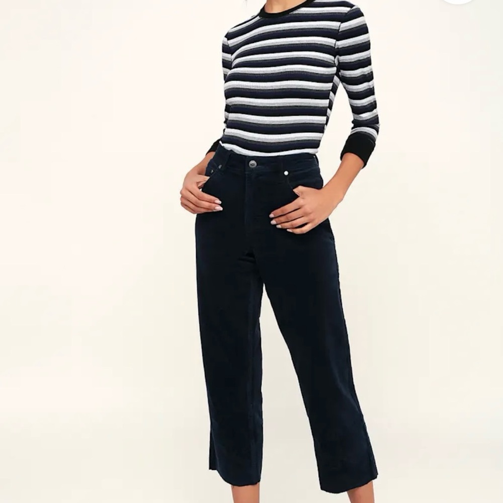 FREE PEOPLE Good on You Grey Multi Striped Three Quarter Sleeve Tee - Picture 2 of 14